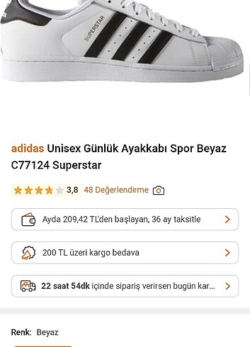 adidas Unisex C77124 Superstar