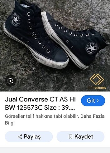 JUAL CONVERSE CT AS Hİ BW 115573C