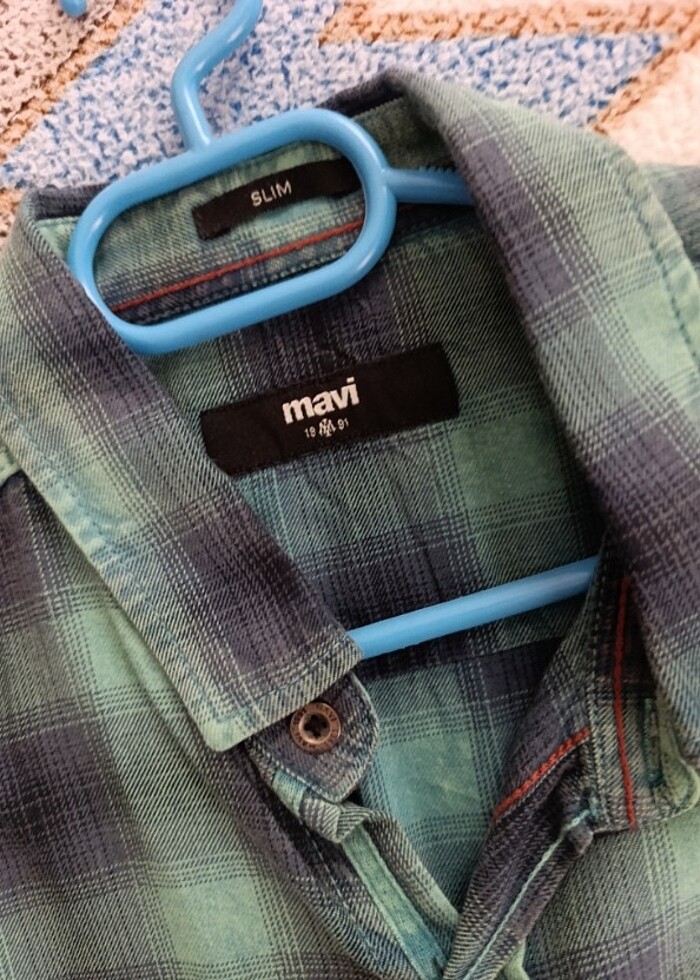 Mavi Oduncu Gömlek  - Görsel 2