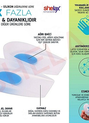 Shelax silikon topuk yastığı 