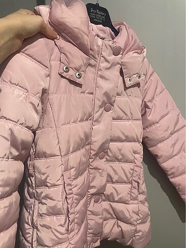 10 Yaş Beden pembe Renk Çocuk montu
