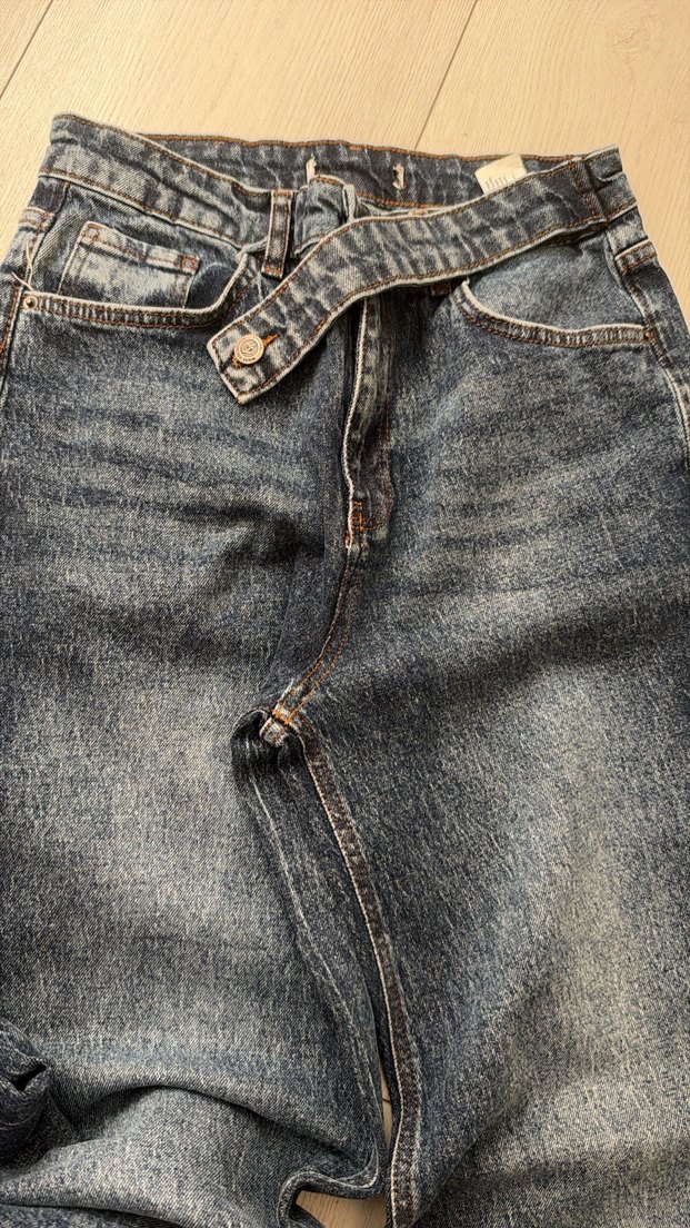Yüksek Bel Geniş Paça Denim Jean — görsel 2/4