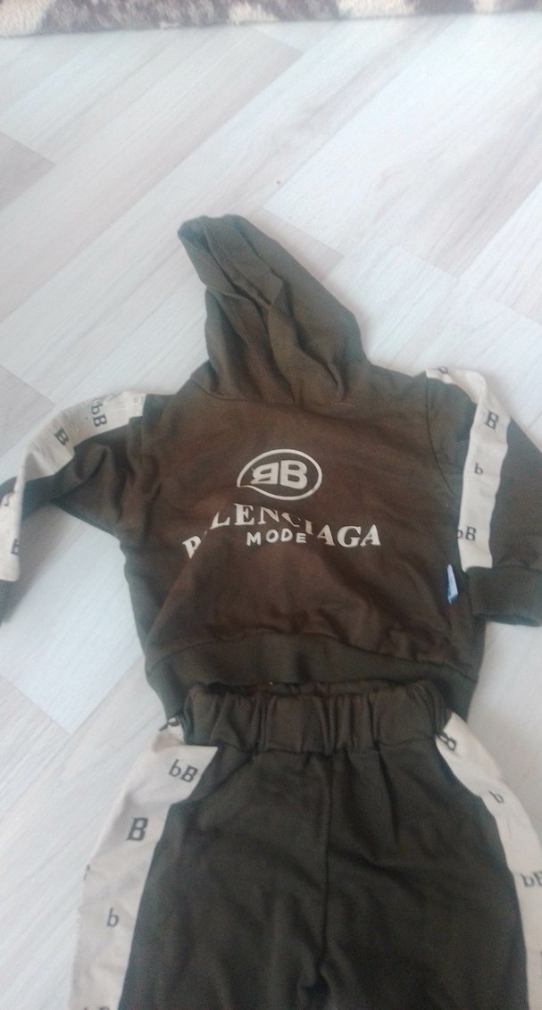 Düğmeli Kahverengi Erkek Çocuk Eşofman Takımı - Görsel 2