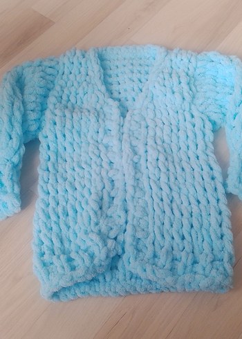 Kız Çocuk Mavi Triko Hırka - Görsel 2