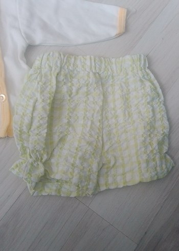 Bebek Kız Kısa Kollu Fırfırlı 3'lü Takım - Görsel 3