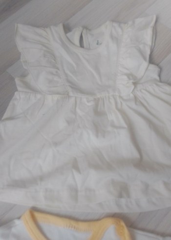 Bebek Kız Kısa Kollu Fırfırlı 3'lü Takım - Görsel 4