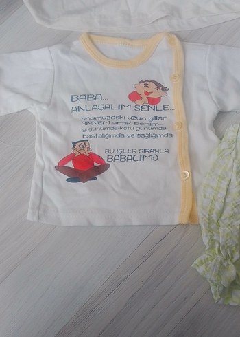 Bebek Kız Kısa Kollu Fırfırlı 3'lü Takım - Görsel 2