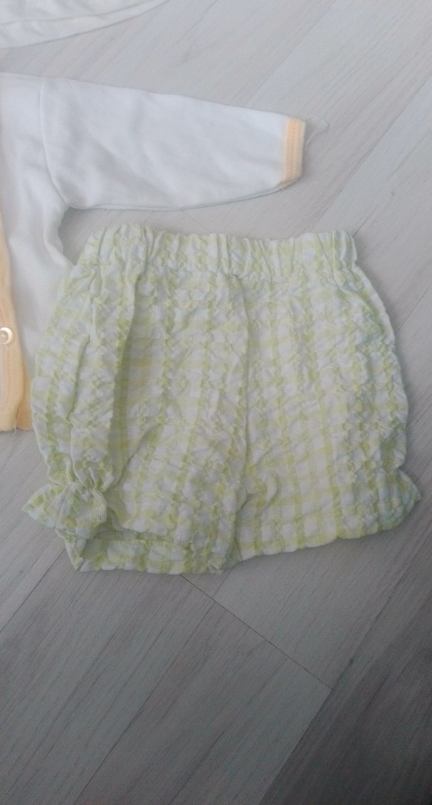 Bebek Kız Kısa Kollu Fırfırlı 3'lü Takım - Görsel 3