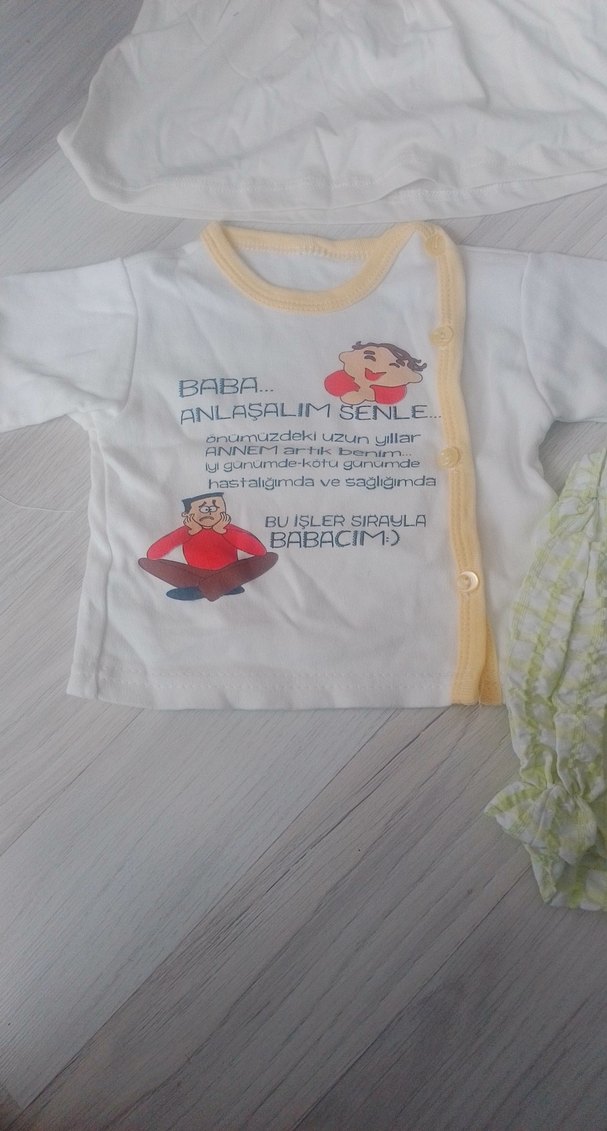 Bebek Kız Kısa Kollu Fırfırlı 3'lü Takım - Görsel 2