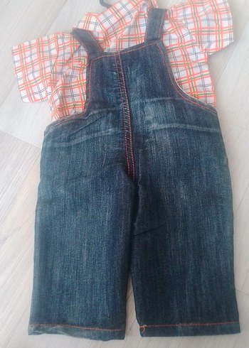 Renkli Baskılı Erkek Kot Tulum - Görsel 2