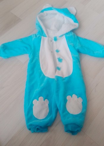 Turkuaz Erkek Bebek Polar Tulumu - Görsel 2