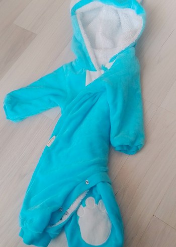 Turkuaz Erkek Bebek Polar Tulumu - Görsel 4