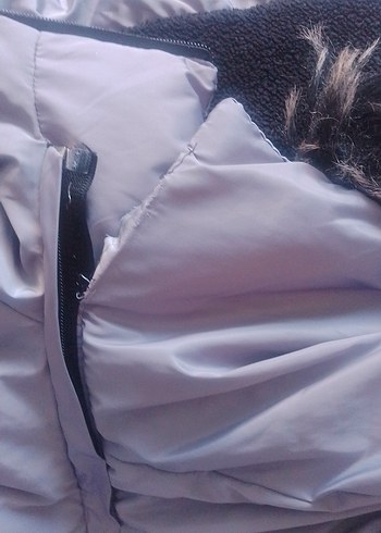 Gri Kadın Midi Kolsuz Kışlık Mont - Görsel 3