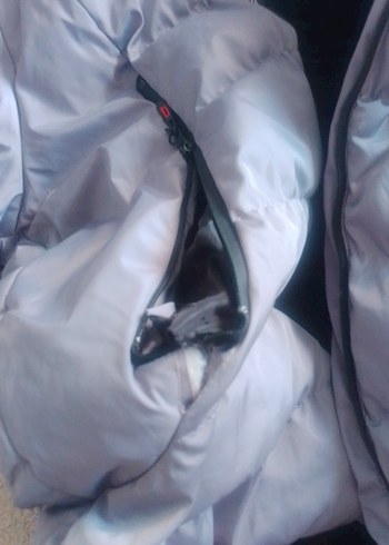 Gri Kadın Midi Kolsuz Kışlık Mont - Görsel 5