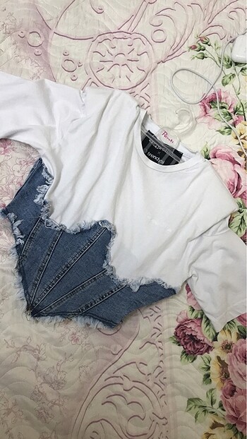 xs Beden Sagaza kot crop bluz
