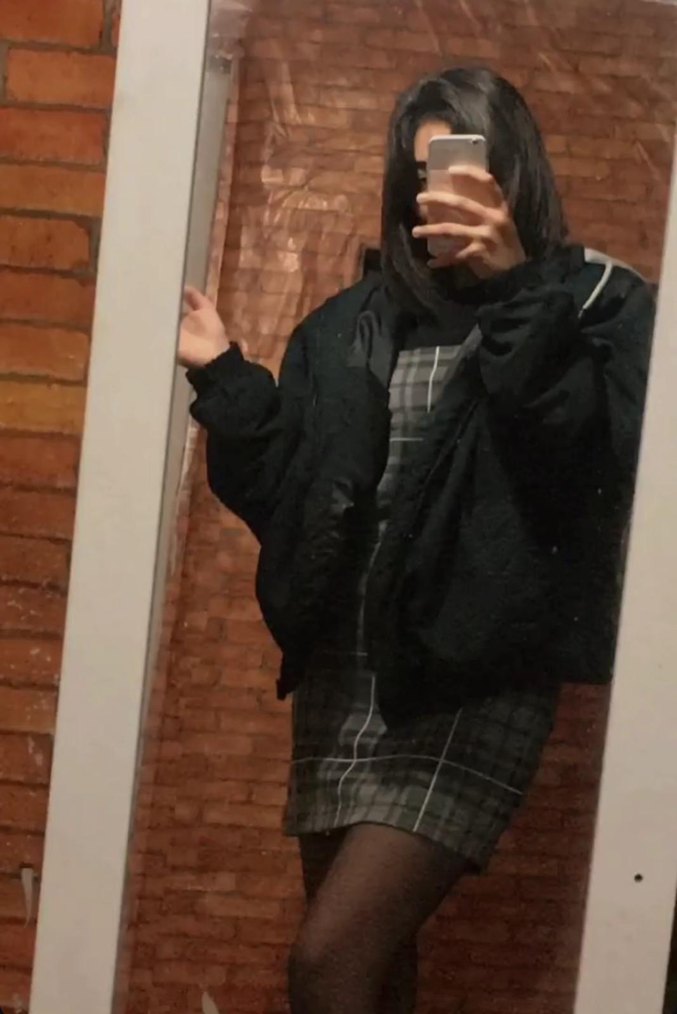 Ekoseli Askılı Gri Salopet - Görsel 2