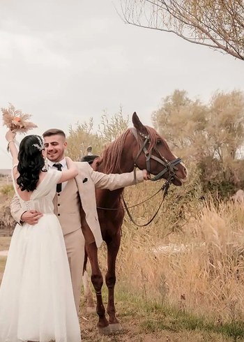 Bej A Kesim Bohem abiye - Görsel 2