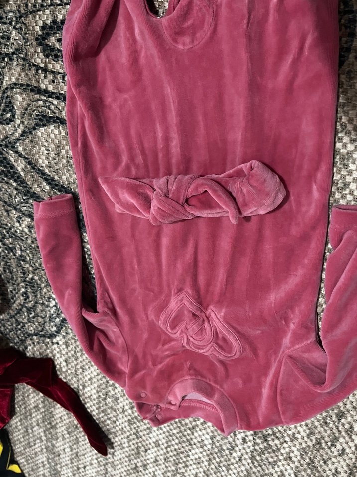 Pembe Bağlama Desenli Fermuarlı Bebek Kız Tulumu - Görsel 3