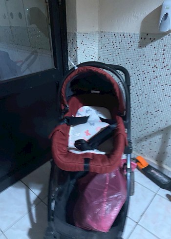 Koyu Pembe Bebek Arabası - Görsel 4