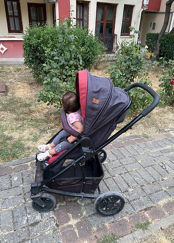 Koyu Pembe Bebek Arabası - Görsel 3