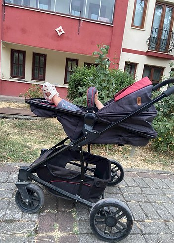 Koyu Pembe Bebek Arabası - Görsel 2