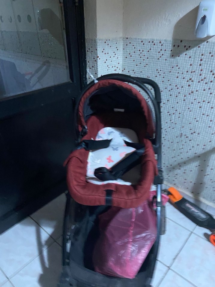 Koyu Pembe Bebek Arabası - Görsel 4