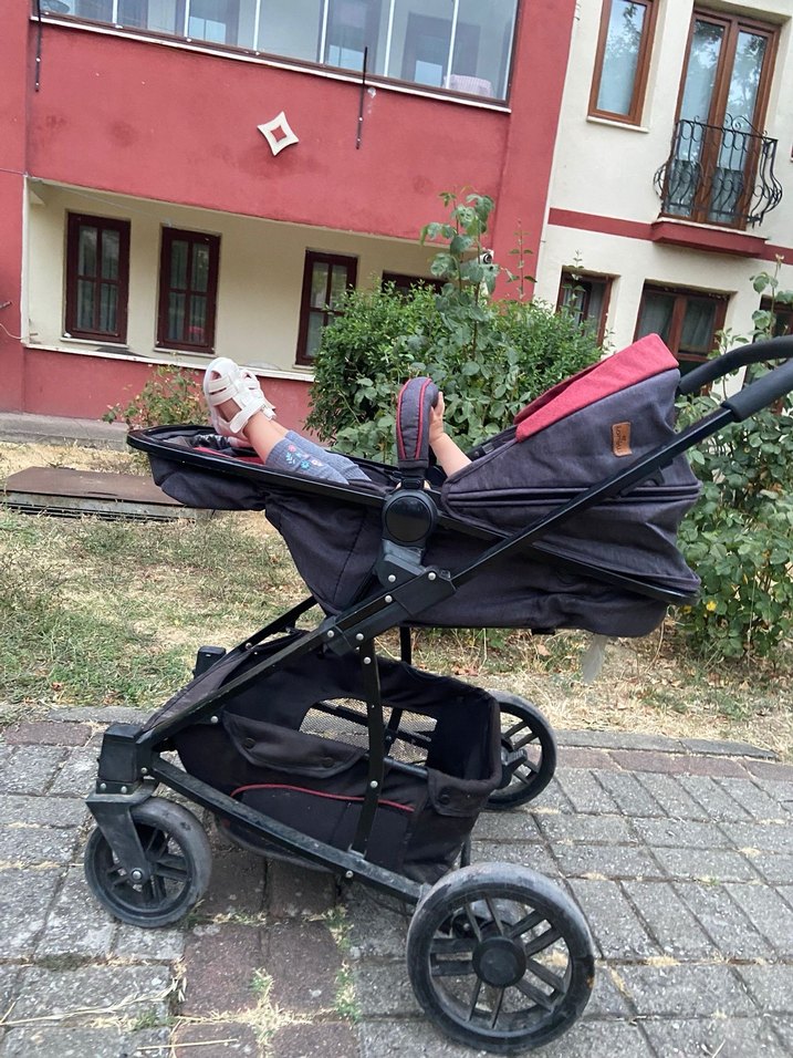 Koyu Pembe Bebek Arabası - Görsel 2