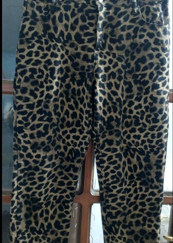 Bayan leopar pantolon - Görsel 3