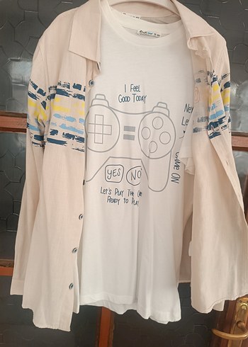 Bej Desenli Uzun Kollu Gömlek - Görsel 3