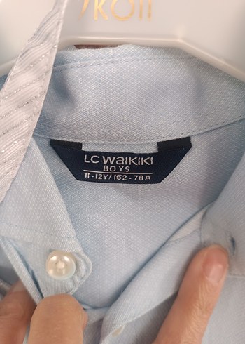 Mavi Keten Erkek Gömlek, Düğmeli, Uzun Kollu - Görsel 5