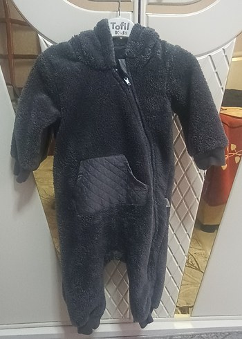 Gri Kürklü Bebek Tulumu - Görsel 2