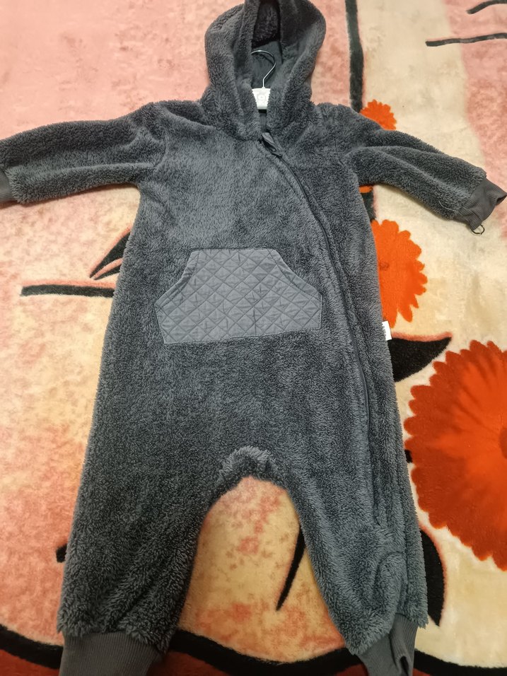 Gri Kürklü Bebek Tulumu - Görsel 3