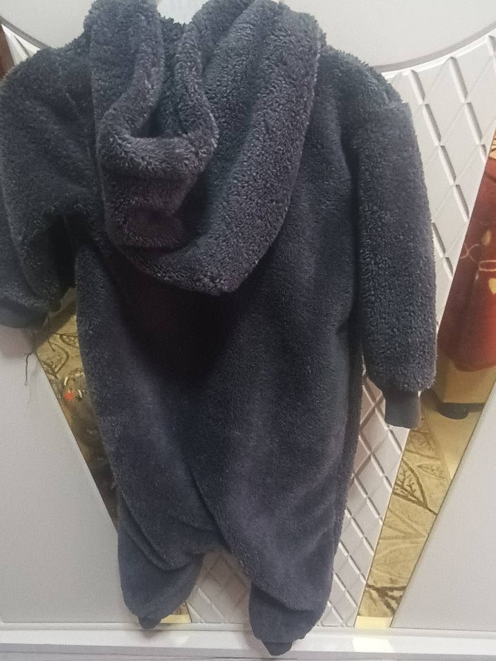 Gri Kürklü Bebek Tulumu - Görsel 5