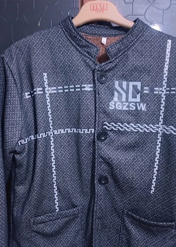 Düğmeli Gri Erkek Street Wear Sweatshirt - Görsel 2