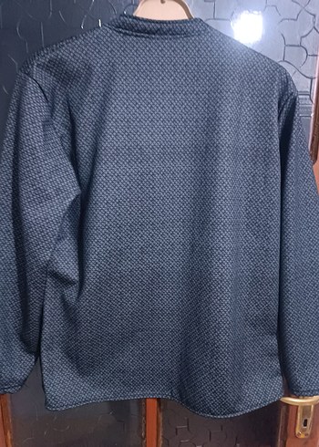 Düğmeli Gri Erkek Street Wear Sweatshirt - Görsel 6