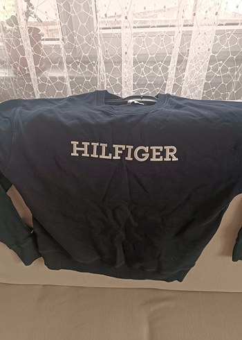 TOMMY HILFIGER Siyah HILFIGER Baskılı Bayan Sweatshirt - Görsel 3