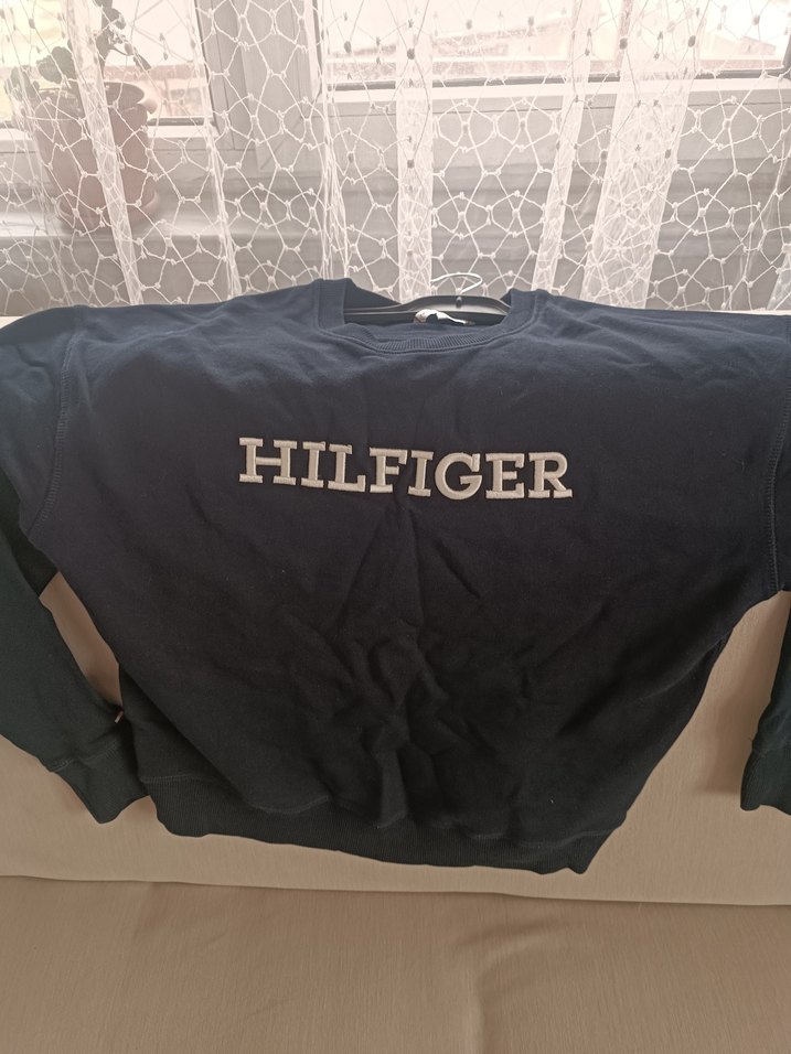 TOMMY HILFIGER Siyah HILFIGER Baskılı Bayan Sweatshirt - Görsel 3