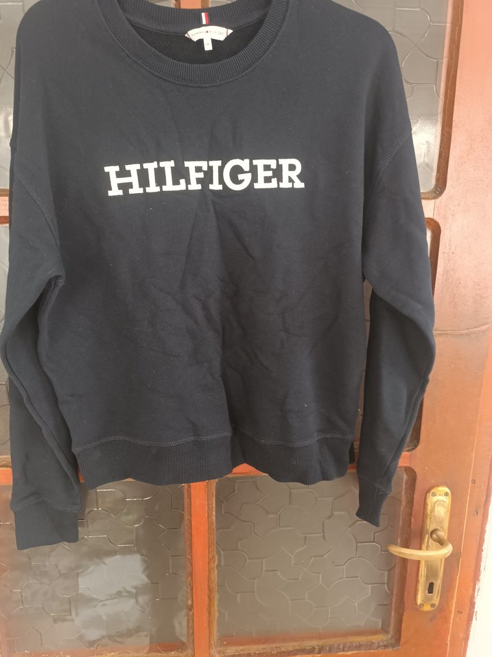 TOMMY HILFIGER Siyah HILFIGER Baskılı Bayan Sweatshirt - Görsel 2