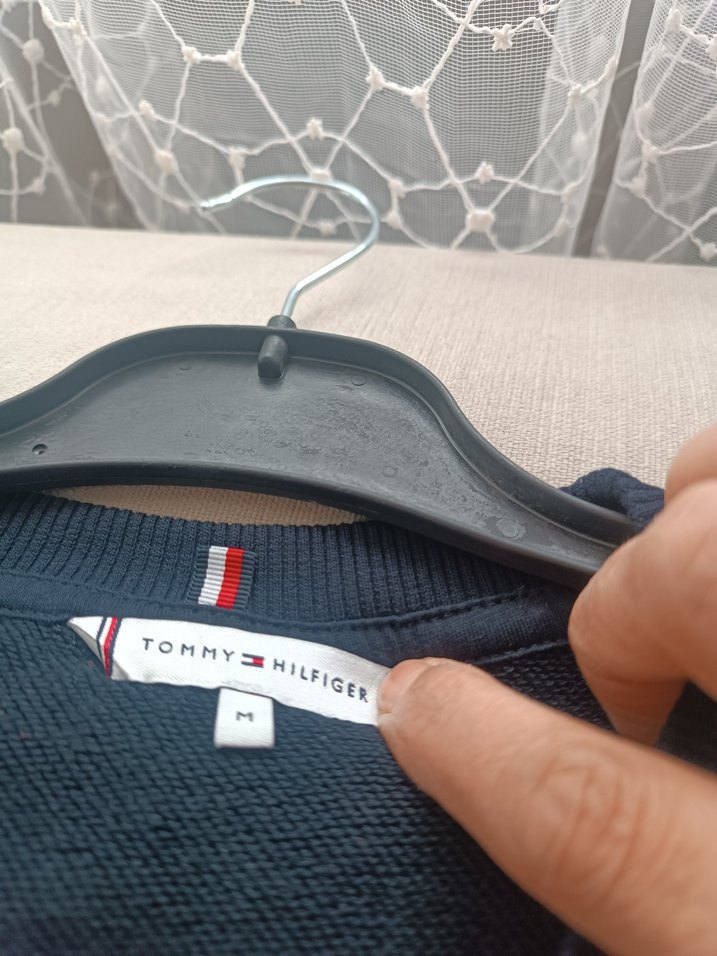 TOMMY HILFIGER Siyah HILFIGER Baskılı Bayan Sweatshirt - Görsel 4