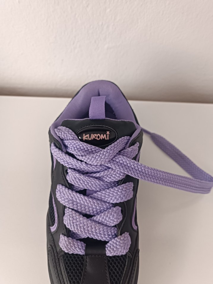 Mor Bağcıklı Platform Kuromi Kadın Spor Ayakkabı - Görsel 3