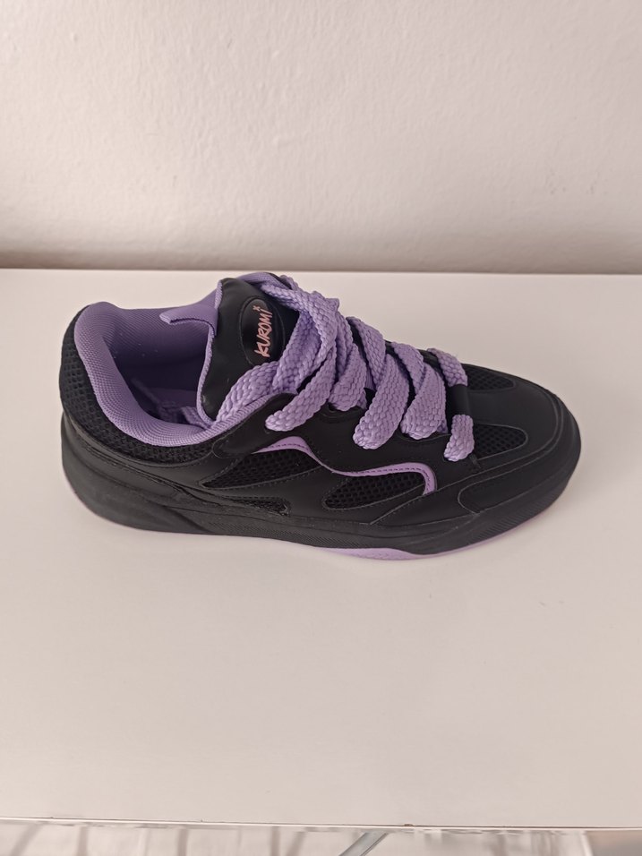 Mor Bağcıklı Platform Kuromi Kadın Spor Ayakkabı - Görsel 4