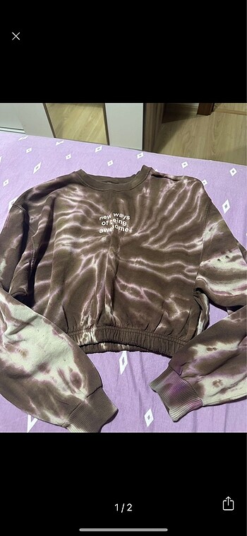 batik desenli pull and bear sweatshirt
