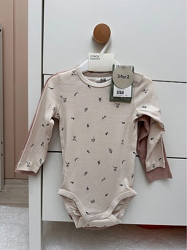 H&M uzun kollu çıtçıtlı 2li body