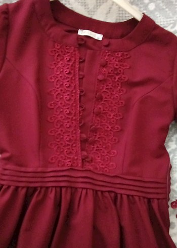 ~~Bordo Uzun Kollu Nakışlı Kadın Abiye 
#abiye #uzunabiye~~~~ - Görsel 3