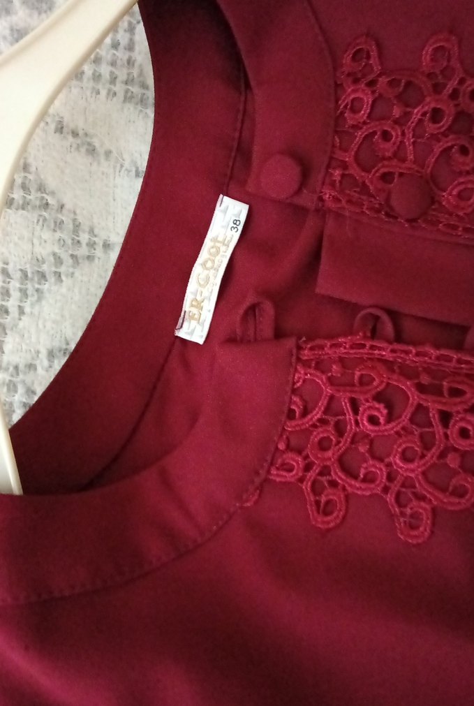 ~~Bordo Uzun Kollu Nakışlı Kadın Abiye 
#abiye #uzunabiye~~~~ - Görsel 5