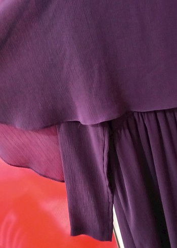 ~~Mor ~Uzun Kollu Salaş Elbise~~
#kadıngiyim
#elbise
#tülllü - Görsel 2