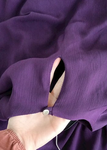 ~~Mor ~Uzun Kollu Salaş Elbise~~
#kadıngiyim
#elbise
#tülllü - Görsel 10