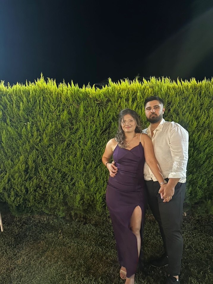 Mor Midi Boy, Yırtmaçlı Sade Abiye Elbise - Görsel 5