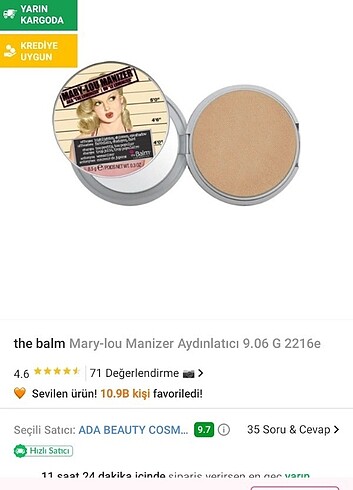  Beden The balm aydınlatıcıı