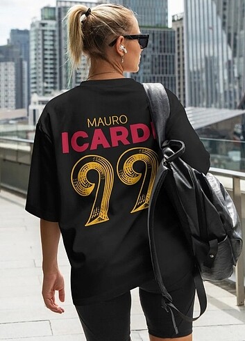 Mauro Icardi Forma 99 Numara Kısa Kollu Unisex Pamuklu Tişört 